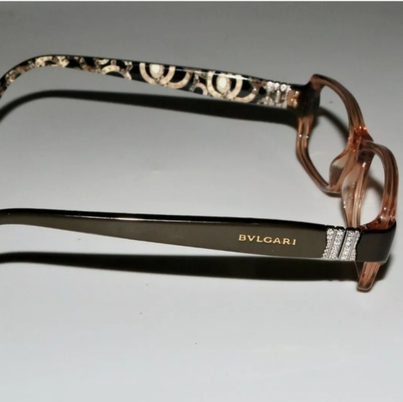 Bvlgari 4051-B eyeglass frames - transparent front, jeweled sides - Picture 5 of 11